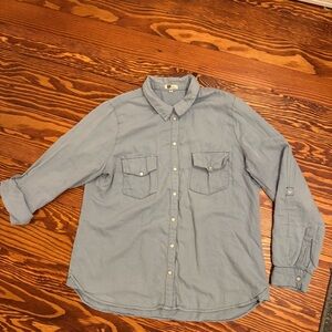 Kut from the Kloth Light Blue Casual Shirt